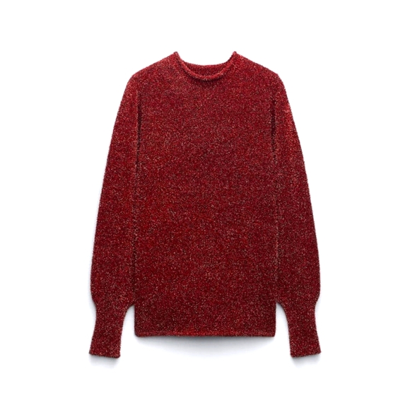 ZARA TINSEL SWEATER WITH OPEN BACK - Picture 7 of 11